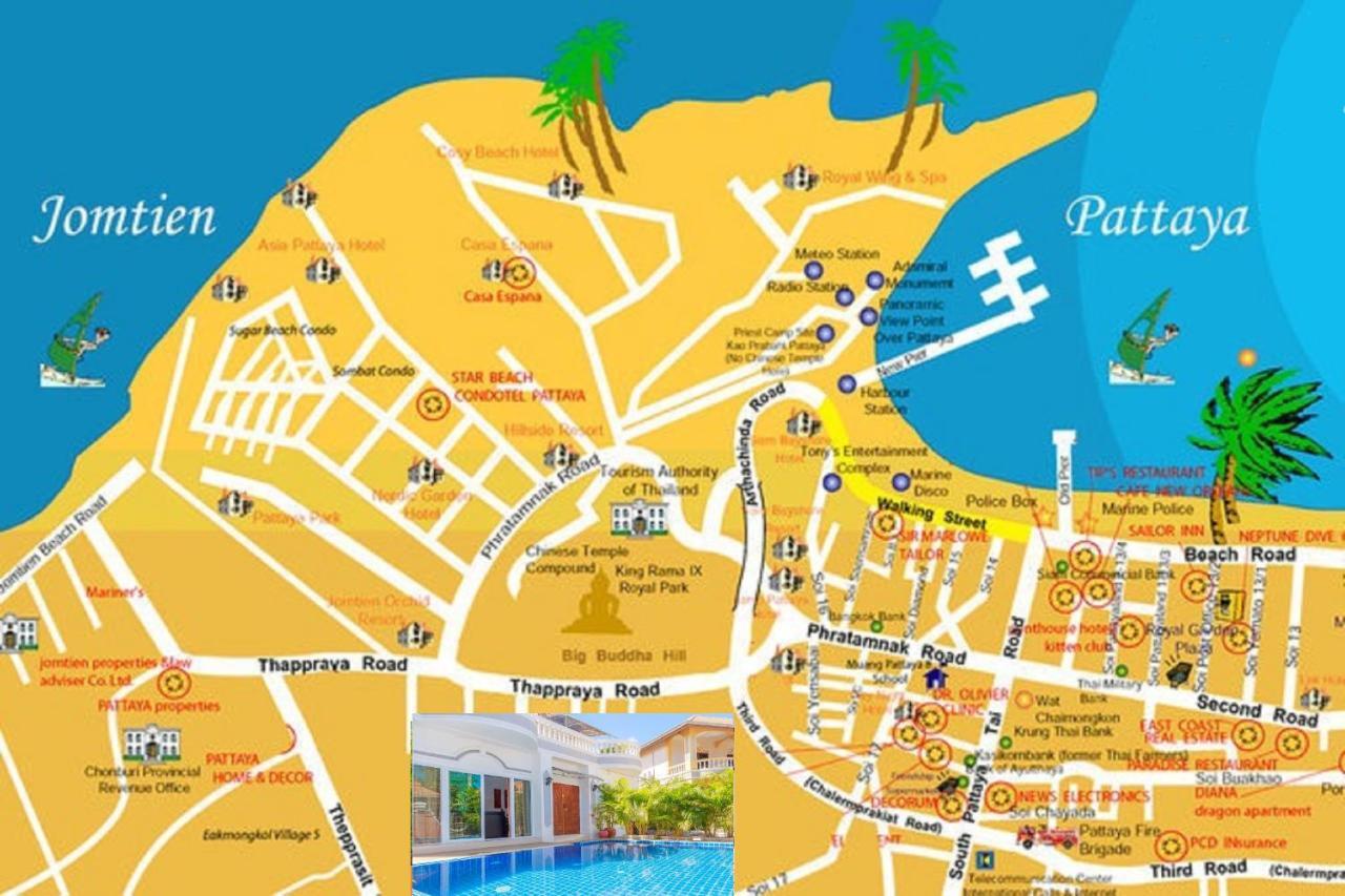 Ratana Villa - Pattaya Holiday House Walking Street 7 Bedrooms Luaran gambar